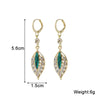 Green Color Hanging Earrings for Women Crystal Wedding Jewelry Imitation Pearl Drop Earrings Boucle Oreille - Image 16