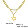 Star of David Hexagram Necklace Women Stainless Steel Double Layer Clavicle Snake Chain Israel Jewish Judaism Jewelry - Image 7
