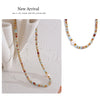 Stone Freshwater Pearl Collar Chain Necklace Stainless Steel Handmade Stylish Beads Jewelry Gift - Image 12