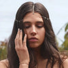 Simple Rhinestone Hair Accessories Metal Hair Jewelry for Women Wedding Boho Headband Pendant Chain Accessory Headpiece Banquet