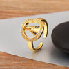 2 Styles Religious Flipable Open Rings Adjustable For Female Male Copper Inlaid Zircon Finger Jewelry Gifts - Image 7
