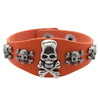 Punk Bracelet for Men Women Goth Black Leather Wristband with Metal Skull Spike Studded Rivets Cuff Bangle Adjustable - Image 12