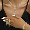 Four-Piece Copper Chain Jewelry Set with Necklace Earrings and Bracelet - Image 10