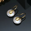 Baroque Button Freshwater Pearl Ear Spoon Style Earrings Silver Classic Elegant Gifts for Women - Image 3