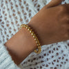 Open Wire Chain Cuff Bracelet in Gold Tone or Silver Tone - Image 3