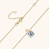 6.5mm Solitaire Drop Necklaces Gold Plated Pendant Silver Chain Jewelry For Women - Image 8