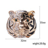 Rhinestone Tiger Head Brooches for Women Unisex Pearl Bear Pins Wolf Lapel Pins Banquet Party Backpack Gifts Jewelry Accessories - Image 6