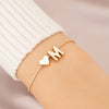 Simple Love Letter Bracelet Retro Adjustable Alloy Letter Bracelet Women Hand Jewelry Accessory - Image 1