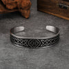 retro stainless steel Viking rune bracelet light simple versatile opening adjustable couple bracelet - Image 5