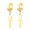 Drop Cross Earring Mens Egyptian Ankh Michael Hang Dangle Earrings Black Stainless Steel Male Punk Jewelry - Image 10