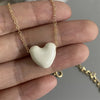 1 PC Love Heart Choker Necklace Various Color Gift Necklace Golden Color Link Chain Neck Jewelry - Image 3