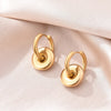 Stainless Steel Round Star Moon Heart Pendant Hoop Earrings for Women Classic Y2K Jewelry Gold Silver Color Earring - Image 20