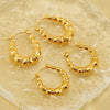 316L Stainless Steel Bamboo Joint Hoop Earrings for Women Niche Simple Daily Earrings Jewelry Accessory All Match - Image 2
