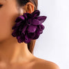Exaggerated Satin Large Flower Long Tassel Drop Earrings for Women Romantic Party Wedding Earrings Jewelry Girls - Image 8