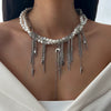Multilayer Imitation Pearl Choker Necklace with Heart and Star Pendants - Image 7