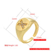 silver color A-Z Initial Signet Rings For Women Men Statement Ring 26 letters women adjustable rings - Image 6