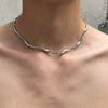 Irregular Wave Shape Chain Men Necklace Advanced Sense Stainless Steel Figaro Cuban Chain Necklace For Men Women Jewelry - Image 1