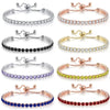 Adjustable Colorful Birthstone Tennis Bracelets for Women 4MM Crystal Bangle Female Hand Chain Jewelry Accessories - Image 3