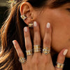 Claws CZ Stud Earrings for Women Gold Color Cubic Zirconia Climber Earrings Lady Ear Cuffs Jewelry - Image 6