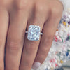 Pear-Cut Cubic Zirconia Ring with Pavé Band in Silver-Tone - Image 8