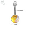 ZS 1 PC Gold Color 14G Stainless Steel Belly Ring Snake Heart Shiny CZ Crystal Navel Belly Button Rings Butterfly Navel Piercing - Image 15
