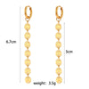 Gold Plated Snowflake Long Tassel Hoop Earrings 316L Stainless Steel Jewelry For Women Everyday Wear - Image 7