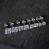 2 Stylish Stainless Steel 4 Claw Square Cubic Zirconia Stud Earrings For Men And Women 4/5/6/7mm Zircon Stud Earrings - Image 5