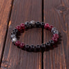 Black Glitter Stone Bracelet For Women Garnet Stone Beads Elastic Chain Bangle Men Party Jewelry Gift - Image 3