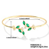 Simple Leaf Zircon Open Bracelet Gold Color Stainless Steel Cuff Bracelet Pulseira Feminin Tiny Hand Jewelry - Image 5