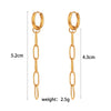Gold Plated Snowflake Long Tassel Hoop Earrings 316L Stainless Steel Jewelry For Women Everyday Wear - Image 12