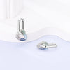 Silver Hoop Earrings For Woman Zircon Heart Shape Star Eardrop Earring Jewelry - Image 5