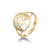 Hollow Tree of Life Ring Amulet Adjustable Stainless Steel Finger Rings For Women Girls Anniversary Gifts - Image 4