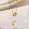 Stainless Steel Geometric Necklace For Women Sun Sunflower Pendant Clavicle Chain Aesthetic Jewelry Accessories - Image 9