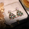 Christmas Tree Zircon Crystal Star Silver Color Earrings Stud Dangle Xmas Jewelry Women Party Gift - Image 19