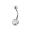 1PC Titanium Crystal Gem Curved Barbell Rings Belly Button Navel Rings Piercings Nombril Ombligo Piercing Charming Jewelry - Image 8