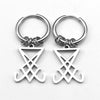 Lucifer and Satan Hoop Dangle Earrings Women Men Stainless Steel Sigil Of Lucifer Satan Gothic Occult Earring Jewelry E1714S08 - Image 7