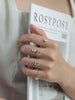 Silver Round Oval Water Drop Shape Zircon Chain Adjustable Ring For Women Anniversary Hight Quality Jewelry - Image 2