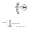 Titanium Climber 4 CZ Cartilage Helix Stud 16G Dainty Flat Back Labret Earlobe Piercing Jewelry - Image 12