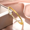 Fashionale Women's Cubic Zirconia Bangle Silver Color/Gold Color Modern Statement Female Hand Accessories Jewelry - Image 4