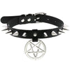 1Pc Harajuku Gothic Spike Rivet Star Necklaces Collares Hip Hop Rock Black Bowknot PU Lace Leather Sexy Y2K Girl Choker Jewelry - Image 18