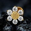 Titanium 16G Mini Sunflower Cartilage Earring Dainty Flower CZ Helix Conch Earlobe Piercing Labret Stud - Image 5