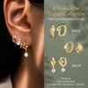 Minimalism Brass Twisted Pear Hoop Earring Women Gold Double Plated Marquise Contour Droplet Huggies Earring - Image 3