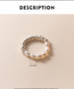 Modian 925 Sterling Silver Exquisite Baroque Pearl Adjustable Size 6-9 Finger Rings For Women Fine Geometric Jewelry