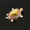 Inspiration inlay Diamond 585 Purple Gold Double layered Golden Turtle Pendant Plated Rose Gold Necklace Banquet Jewelry - Image 3