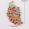 and peacock open screen brooch, European and American retro colored enamel pin accessories - Image 14
