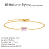Jewelry Stainless Steel 7 3MM Square Birthstone Bracelet Sparkling Rhinestone Bangle Gift - Image 8