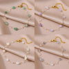 Anklets for Women Stainless Steel Stone Beaded Chain Anklet Summer Beach Accessories Boho Leg Bracelets Jewelry Tobilleras - Image 1
