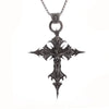 Vintage Gothic Skull Jesus Cross Pendant Necklace Catholic Jewelry for Men Punk Religious Amulet Necklace - Image 1