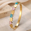 Heart Shape Charm Cuff Bangles Stainless Steel Wristband Wedding Women Female Jewelry Gift - Image 3