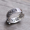 Vintage Crusader Flower Anchor Couple Resizable Rings for Women Men Gothic Punk Hip Hop Jewelry - Image 4